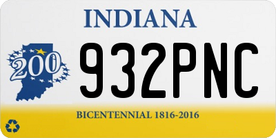 IN license plate 932PNC