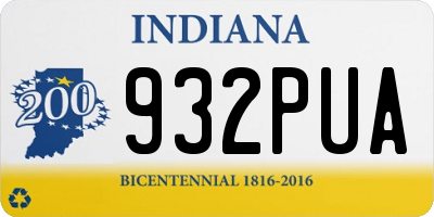 IN license plate 932PUA