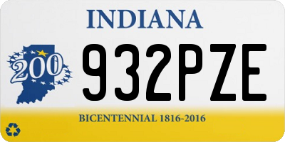IN license plate 932PZE