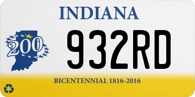 IN license plate 932RD