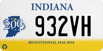IN license plate 932VH