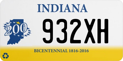 IN license plate 932XH
