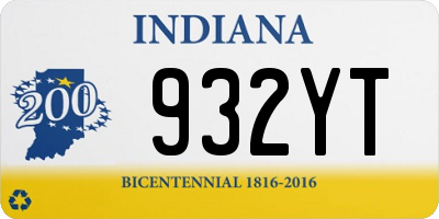 IN license plate 932YT