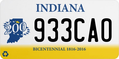 IN license plate 933CAO