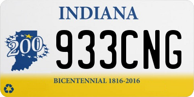 IN license plate 933CNG