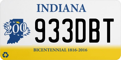 IN license plate 933DBT