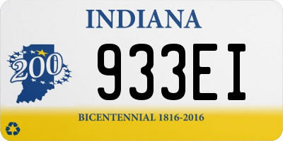 IN license plate 933EI