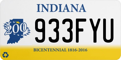 IN license plate 933FYU