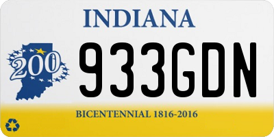 IN license plate 933GDN
