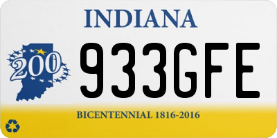 IN license plate 933GFE
