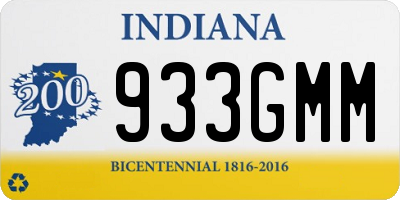 IN license plate 933GMM