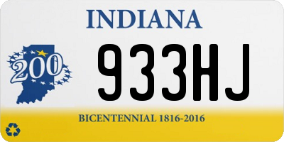 IN license plate 933HJ