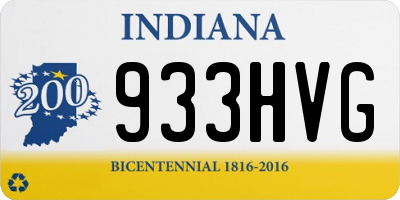 IN license plate 933HVG