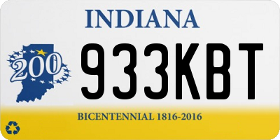 IN license plate 933KBT
