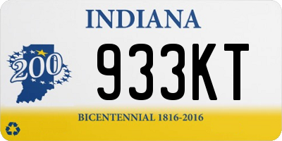 IN license plate 933KT