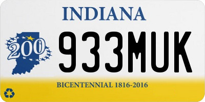 IN license plate 933MUK