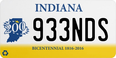 IN license plate 933NDS