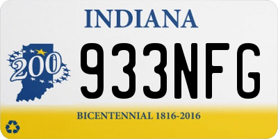 IN license plate 933NFG