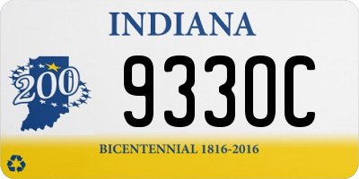 IN license plate 933OC