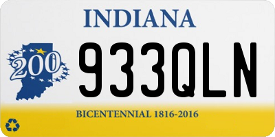 IN license plate 933QLN