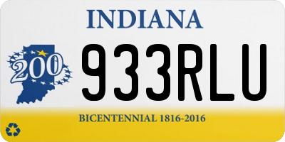 IN license plate 933RLU