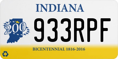 IN license plate 933RPF