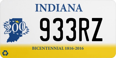 IN license plate 933RZ