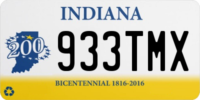 IN license plate 933TMX