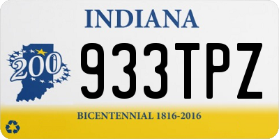 IN license plate 933TPZ