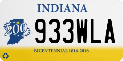 IN license plate 933WLA