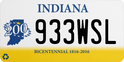 IN license plate 933WSL