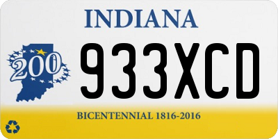 IN license plate 933XCD