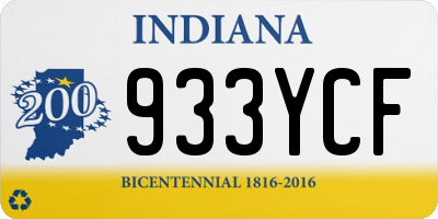 IN license plate 933YCF