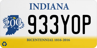IN license plate 933YOP