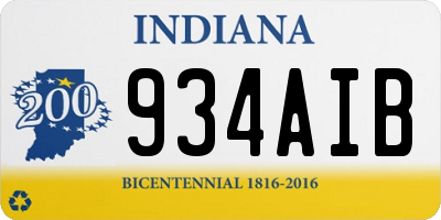 IN license plate 934AIB