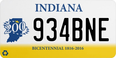 IN license plate 934BNE
