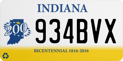 IN license plate 934BVX