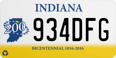IN license plate 934DFG