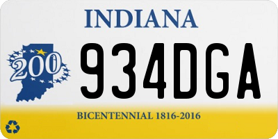 IN license plate 934DGA