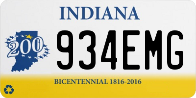 IN license plate 934EMG
