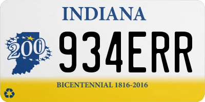 IN license plate 934ERR