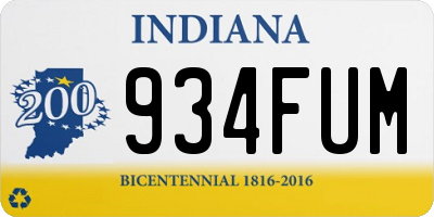 IN license plate 934FUM