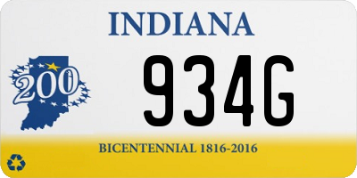 IN license plate 934G