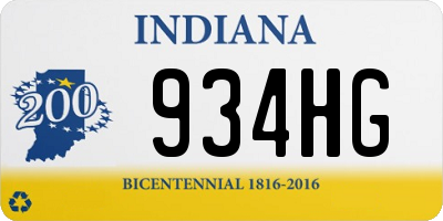 IN license plate 934HG