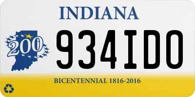 IN license plate 934IDO