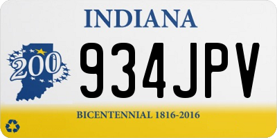 IN license plate 934JPV