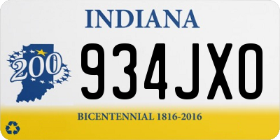IN license plate 934JXO