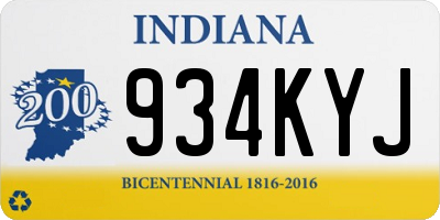 IN license plate 934KYJ
