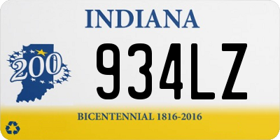 IN license plate 934LZ