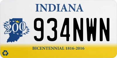 IN license plate 934NWN